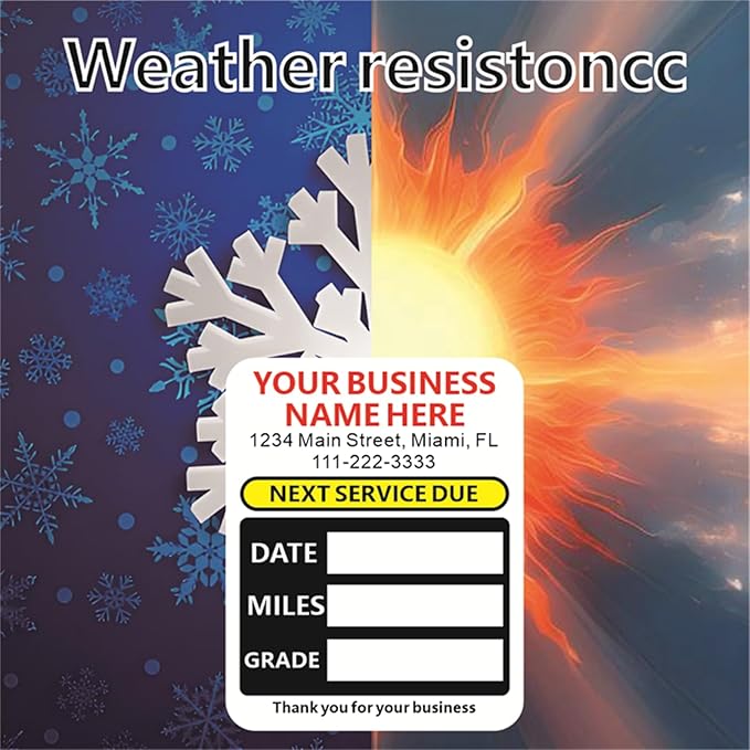 Custom Oil Change Stickers - Image 4