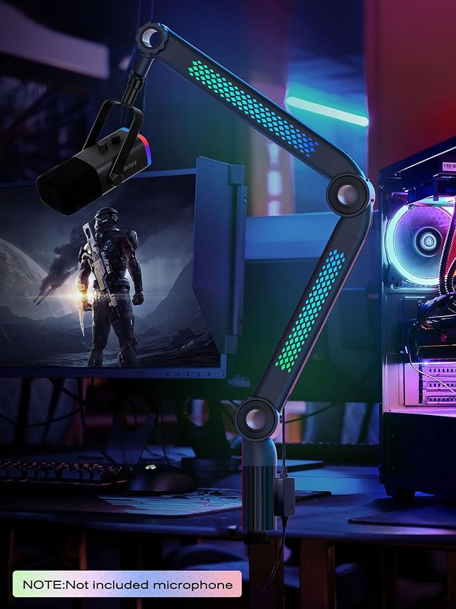 SUNMON RGB Mic Arm – Adjustable Boom Arm - Image 7
