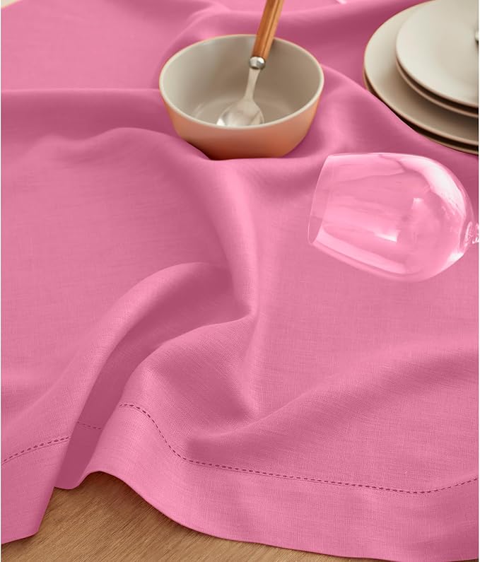 Solino Home Linen Flamingo Pink Table Runner 132 Inches Long - Image 8