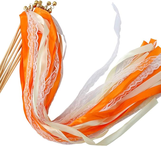 30pcs Lace Ribbon Stick Wands Christmas Birthday Party Streamers Wands Fairy - Image 5
