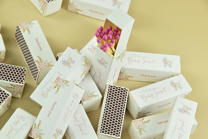 Customizable Baby Shower Matchboxes – Set of 10 – Cute Baby Design – Colorful - Image 4