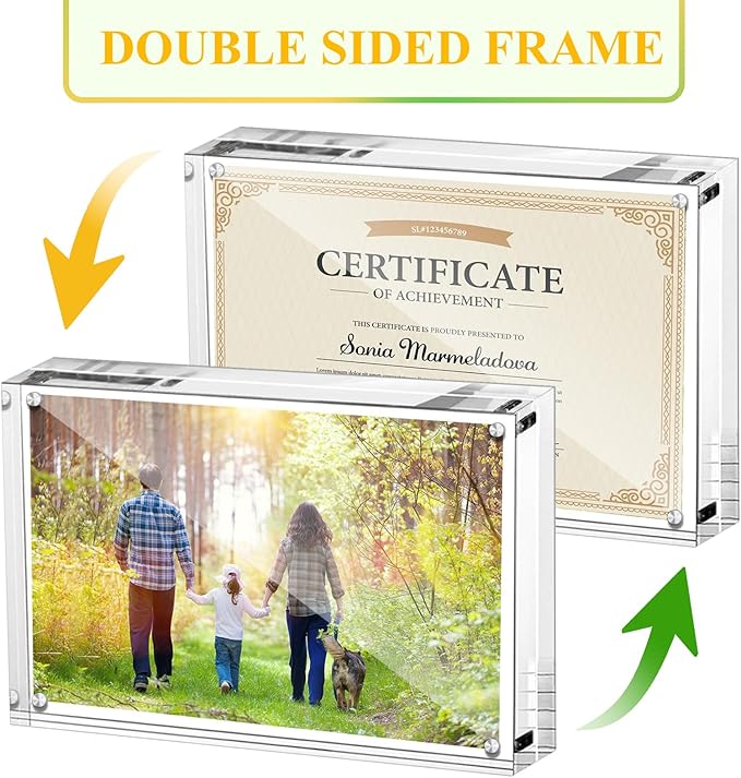 Boxalls Acrylic Photo Frame 9 x 13 cm, Double Sided Picture Frame - Image 3
