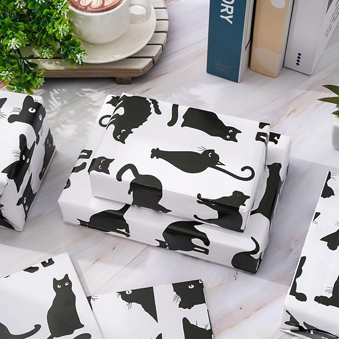 JarThenaAMCS 8 Sheets Cat Wrapping Paper - Image 5