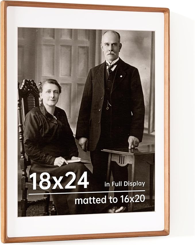 18x24 Picture Frame USA-Sourced Natural Cherry Wood Solid Original Wood Photo by Dreamland