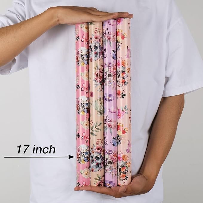 Aimyoo Gothic Wrapping Paper Rolls, 17 Inch X 10 Feet - Image 3
