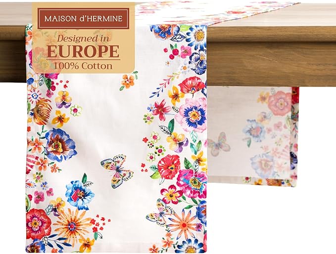 Maison d' Hermine Table Runner 100% Cotton Single Layer Table Runners 72 inches by MaisondHermine