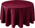 Biscaynebay Textured Fabric Round Christmas Table Cloths 108", Burgundy Water by Biscaynebay