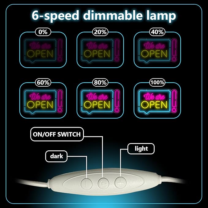 Open Neon Sign for Business, We Are Open Led Neon Light Signs for Store Shop - Image 4