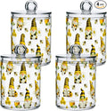 Qtip Holder Dispenser 4 Pack Gnome Bees Flying Dwarf Daisy Apothecary Jars by Gredecor