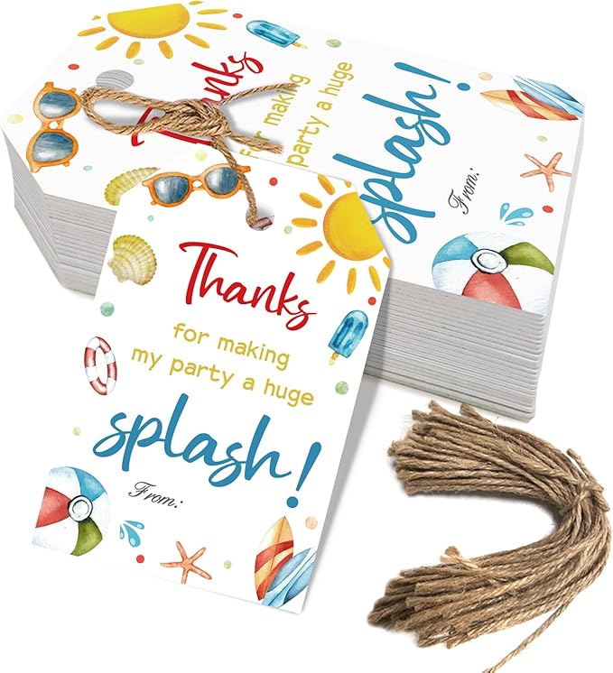 50pcs Summer Beach Thank You Tags by Aukolass