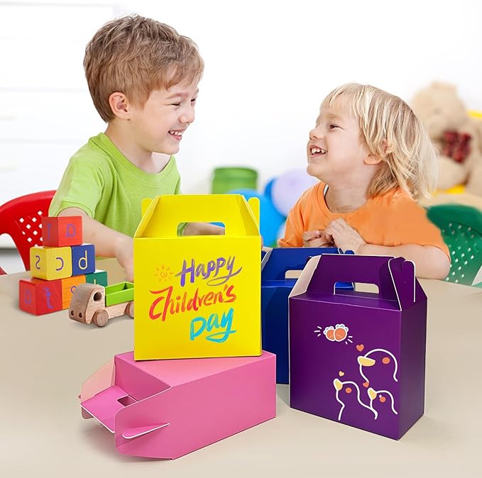 XAGLVV 24Pack Yellow Party Favor Treat Box Packs, 7 * 3.5 * 6.6 Inch Goodie Box - Image 7