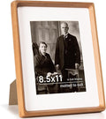8.5x11 Picture Frame USA-Sourced Natural Cherry Wood Solid Original Wood Photo by Dreamland