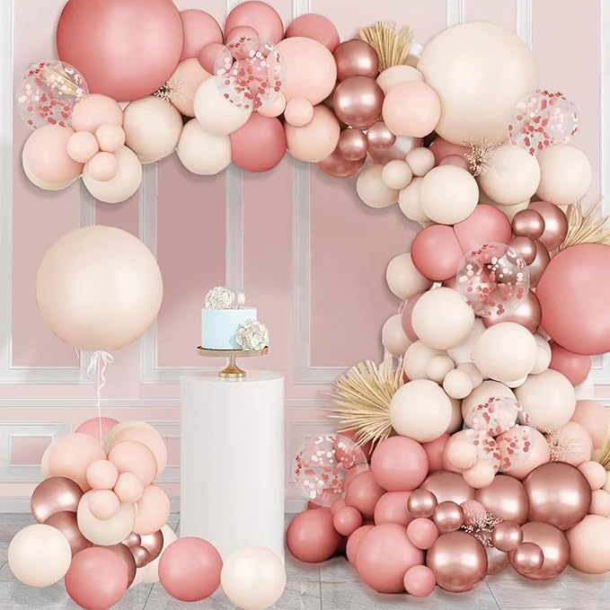 Blush Pink Balloons Garland Arch Kit by Zesliwy