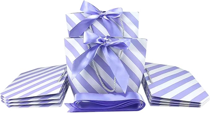 HUAPRINT Gift Bags with Handles, 7.48×3.54×7.9 inches, Party Favor Bags with by HUAPRINT