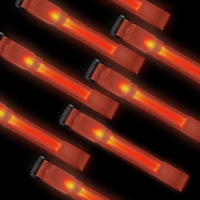 8 Pack LED Bracelets Light Up Wristbands, Glow Flashing Wristbands Glow in The - Image 4