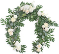 Ling's Moment Flower Garland - 6FT Eucalyptus & Rose - Sweetheart Table Decor by LingsMoment