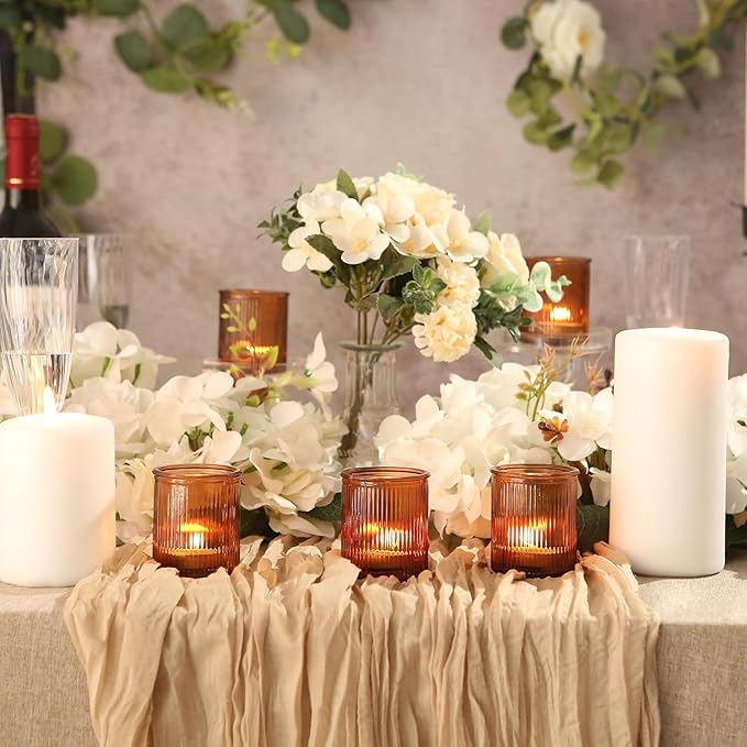 36pcs Amber Votive Candle Holders - Image 8