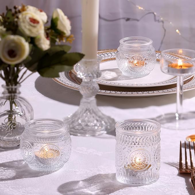 DARJEN 24Pcs Clear Votive Candle Holders - Image 3