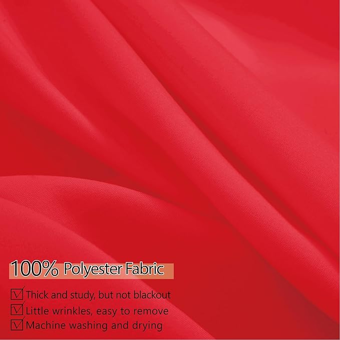 10ft x 10ft Thick Red Backdrop Curtains - Image 3