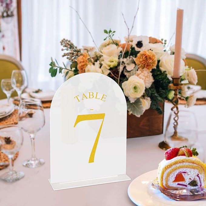 JOYIT Frosted Arch Wedding Table Numbers 1-20 - Image 4