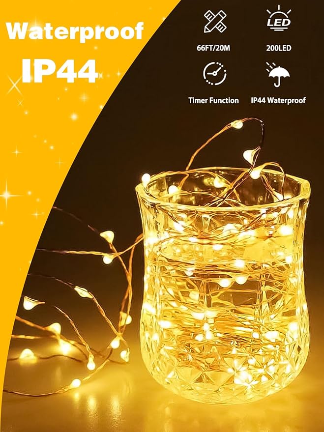 2 Pack 200LED Battery Operated Fairy Lights - Image 2
