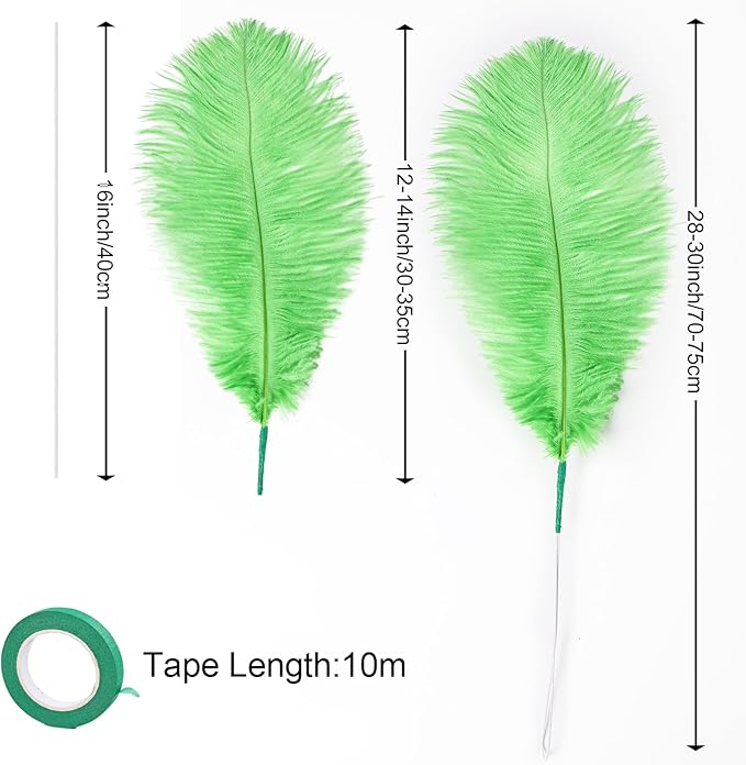 Bulk Grass Green Ostrich Feathers - Image 3