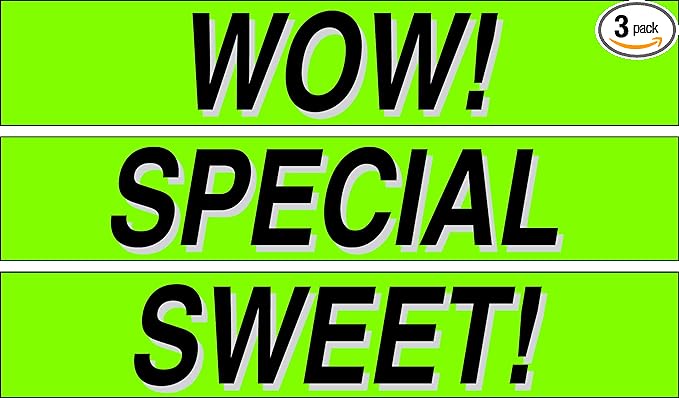 Ez-line Vinyl Windshield Stickers 3 Dozen 15 Inch Chartreuse Slogan Dealership by CarBowz