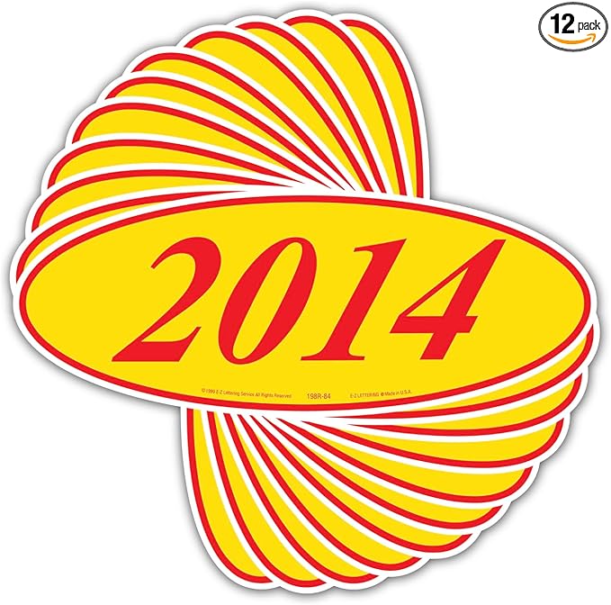 EZ-Line Oval Model Windshield Year Stickers by CarBowz