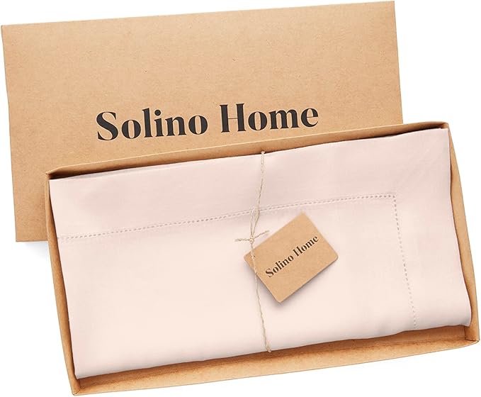 Solino Home Pink Linen Tablecloth 52 x 52 Inch - Image 6