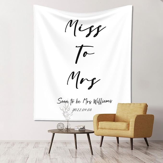 Miss to Mrs Backdrop, Custom Tapestry - Image 4