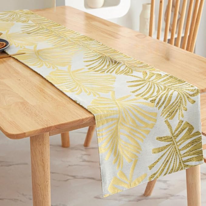 Monstera Leaf Table Runner – Elegant Fabric Table Centerpiece, Machine Washable by Unknown