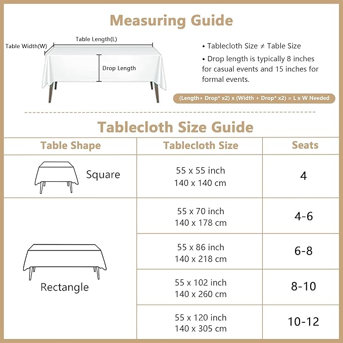 MYSKY HOME Rectangular Table Cloth, Waterproof, Soft Cotton/Polyester Blend - Image 8
