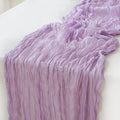 Sioloc 1 Pack Lilac Purple Lavender Cheesecloth Table Runner Fall Autumn Decor by HEALTHYCOMFORTLIFE