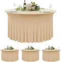 4 Pack Champagne Spandex Round Tablecloths by Nobed+HHT