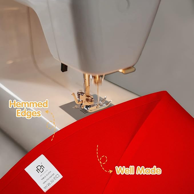 BRILLMAX 6 Pack Red Round Tablecloths 120 Inch - Image 4