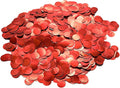 Red Foil Confetti, Round Dots Glitter Table Confetti, Sparkling by Tim%26Lin