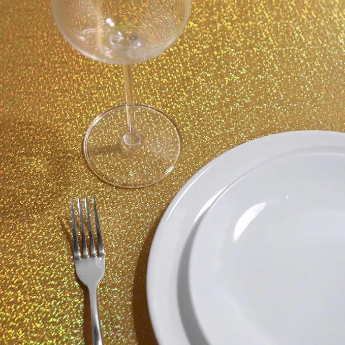 Fitable Gold Sequin Tablecloth for Parties 54x54 Inch - Image 6