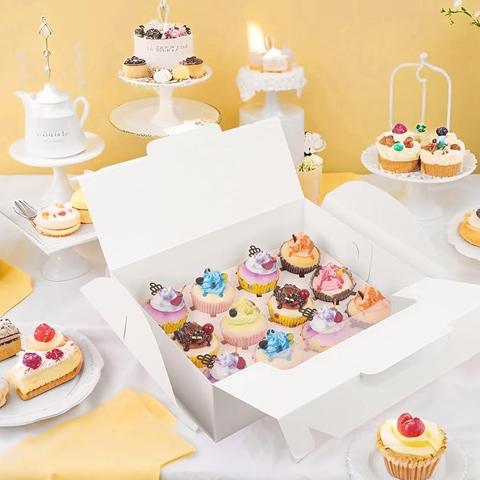 White Cupcake Boxes 12 Count, and Inserts – Holds 360 Standard Cupcakes - Image 3