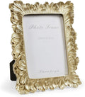 Cuspin Gold 5x7 Picture Frame, Vintage Gold Palm Leaves Textured Hand-Crafted by Cuspin