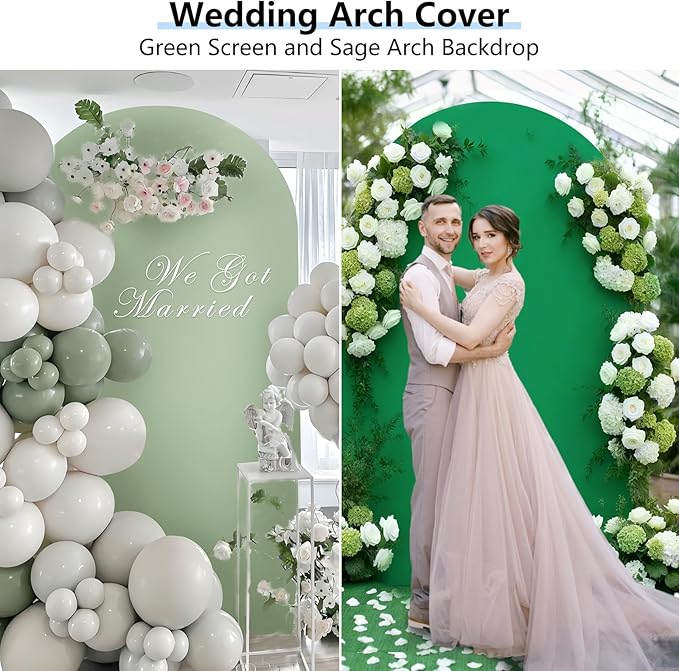 HEMMOTOP 7.2 ft Arch Backdrop Cover, Fabric Stretchy Background - Image 4