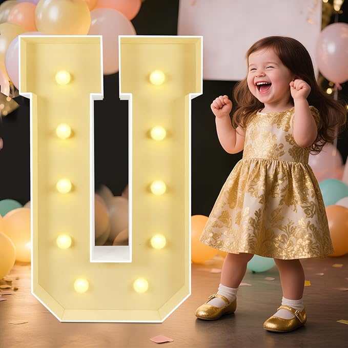 Marquee Light Up Letters: 3FT Large Decorative Signs by Unknown