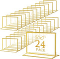 Hoteam 24 Pack 7 x 5 Clear Acrylic Sign Holder by Hoteam