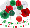 Red White Green Mexican Christmas Birthday Party-Decorations by Huglony