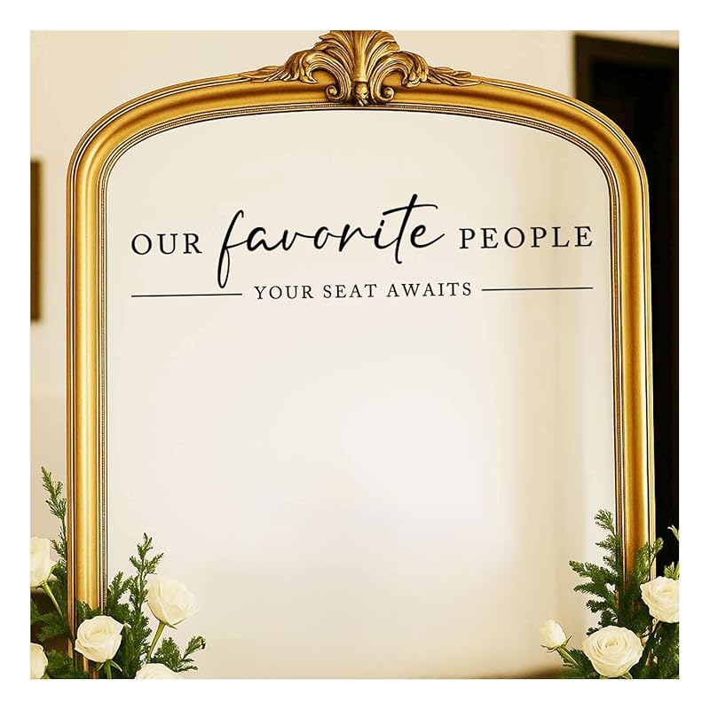 Our Favorite People Vinyl Decal, Find Your Seat Vinyl Decal, Wedding Sign Decal by Japrex