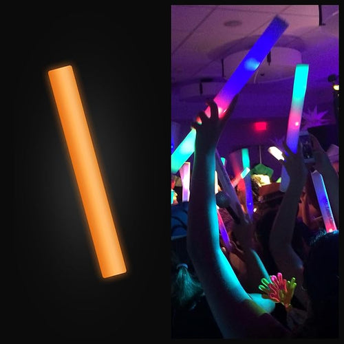 100 Orange Foam Glow Sticks by PromotionalPartySticks
