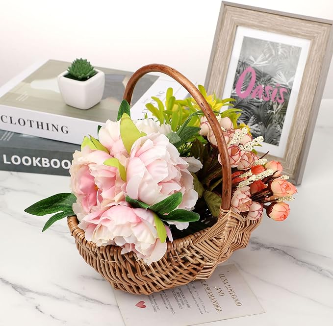 DULRLLY Handwoven Flower Basket - Image 5