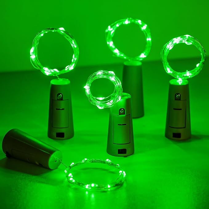 Aluan Wine Bottle Lights with Cork, 20 LED 10 Pack Fairy String Lights - Image 2