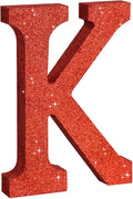 TONIFUL 8 Inch Red Glitter Letter K Table Centerpiece A-Z Red Birthday Party by TONIFUL