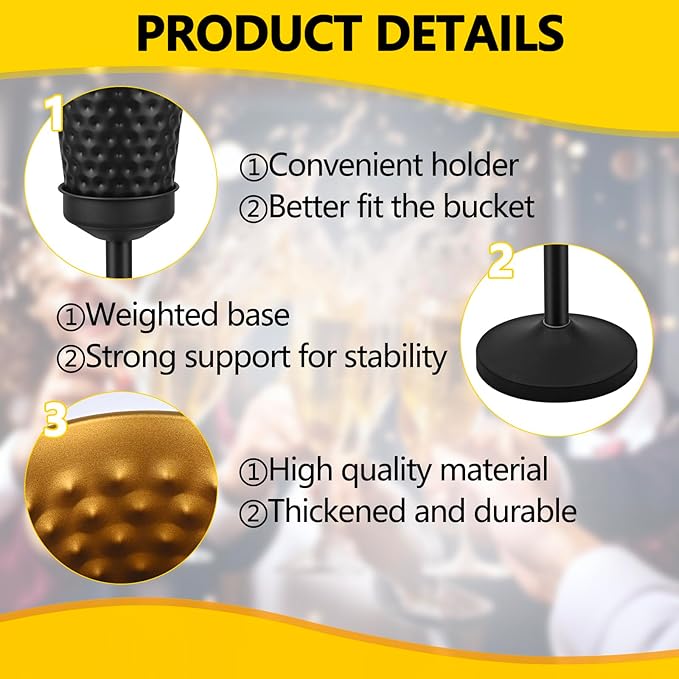 Champagne Bucket with Stand, 5L Ice Bucket with Stand, Wine Chiller Bucket - Image 5