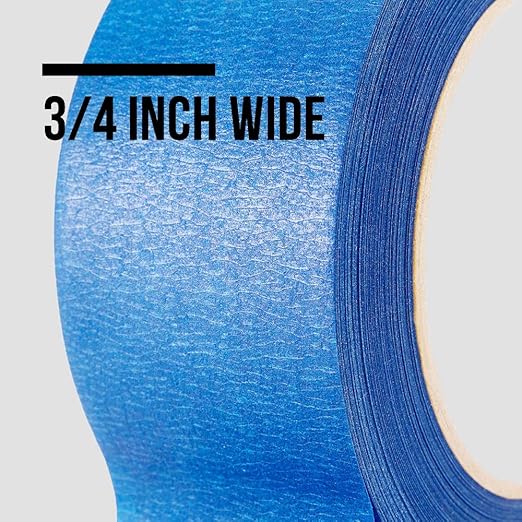 Lichamp 10 Pack Blue Painters Tape 3/4 inch, 0.75 inch x 55 Yards x 10 Rolls - Image 6